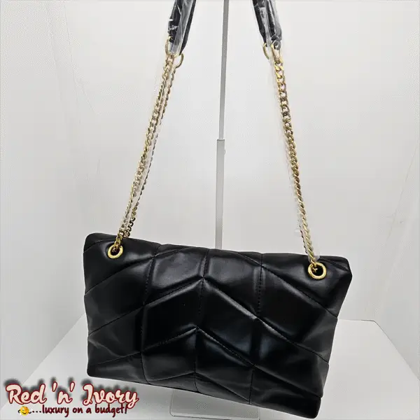 Black Luxe Chain Shoulder Bag (AAD)