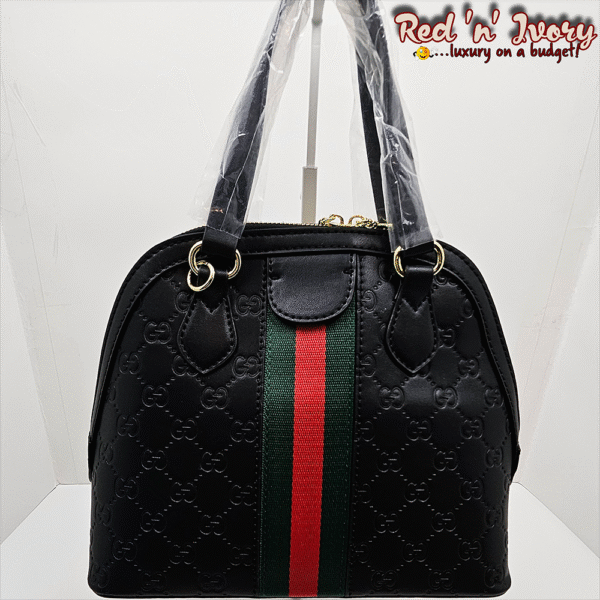 Designer-Inspired Black Dome Satchel (AAI)