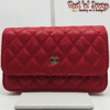 Red Quilted Wallet on Chain (AAS)