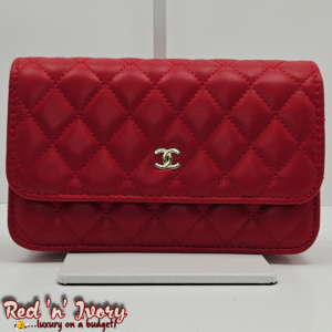 Red Quilted Wallet on Chain (AAS)