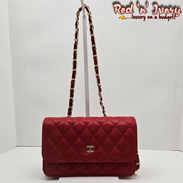 Red Quilted Wallet on Chain (AAS)