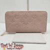 Blush Pink Embossed Zip Wallet (AAX)