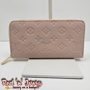 Blush Pink Embossed Zip Wallet (AAX)
