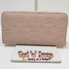 Blush Pink Embossed Zip Wallet (AAX)