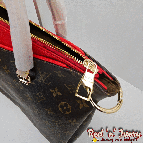 Zip-Top Handbag – Monogram with Red Detail (BAP)