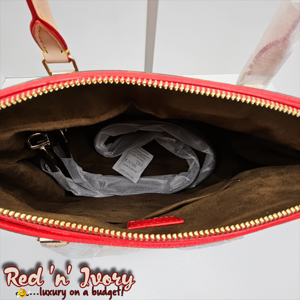 Zip-Top Handbag – Monogram with Red Detail (BAP)