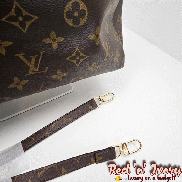 Zip-Top Handbag – Monogram with Red Detail (BAP)