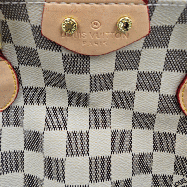 White & Grey Checkered Tote (BAQ)