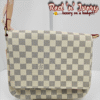 BAS1 Flap Bag – White & Grey Check (BAS)