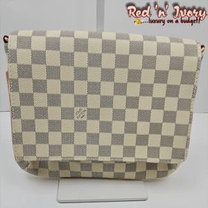 BAS6 Flap Bag – White & Grey Check (BAS)