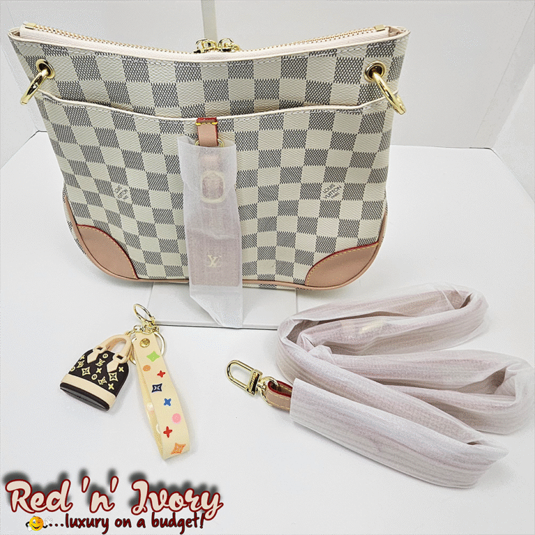 BAU1 Crossbody Set – White & Grey Check (BAU)