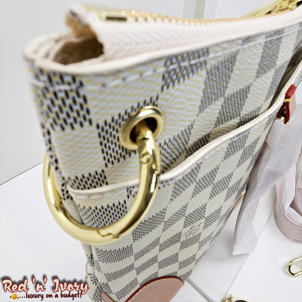 Crossbody Set – White & Grey Check (BAU)