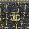 Tweed Zipped Coin Purse – Black & Gold Accent (BAV)