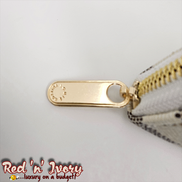 White & Grey Check  Zip Wallet (BAZ)