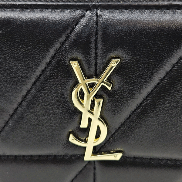 Black & Gold Diamond Quilted Zip Wallet (CAC)