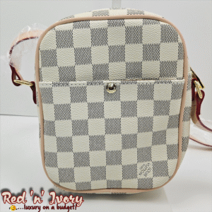 White & Grey Check Crossbody Bag (CAD)