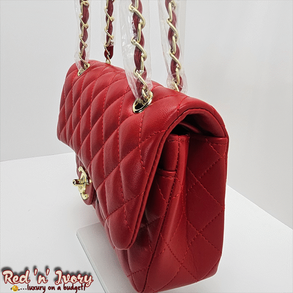 CAE2 Classic Red Quilted Flap Bag (CAE)