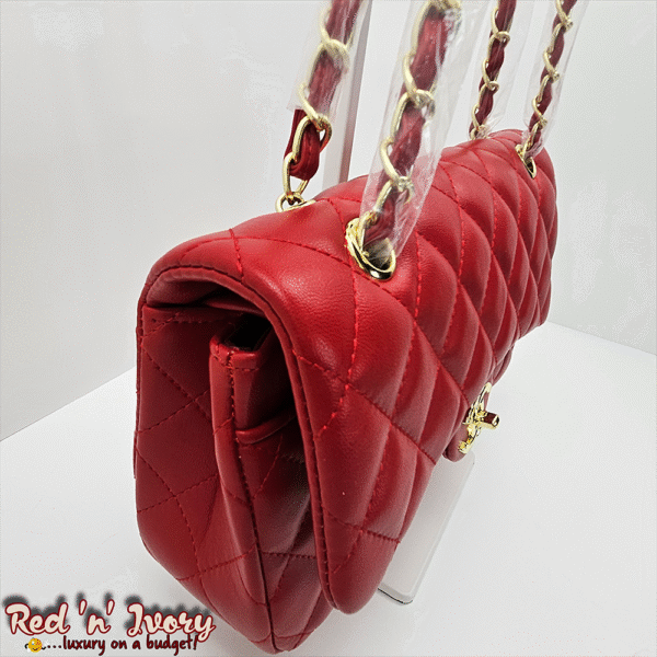 CAE3 Classic Red Quilted Flap Bag (CAE)