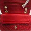 CAE7 Classic Red Quilted Flap Bag (CAE)