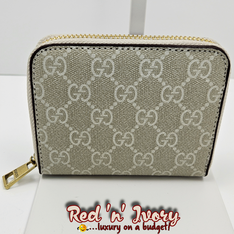 Light Beige Monogram Compact Zip Wallet (CAF)