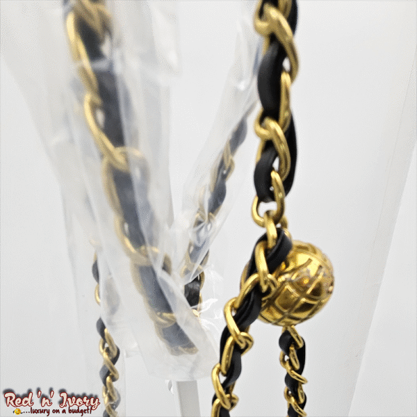 CAG10 Black & Gold Tweed Mini Flap Bag (CAG)