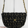 CAG2 Black & Gold Tweed Mini Flap Bag (CAG)