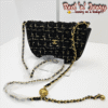 CAG5 Black & Gold Tweed Mini Flap Bag (CAG)
