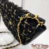 CAG6 Black & Gold Tweed Mini Flap Bag (CAG)