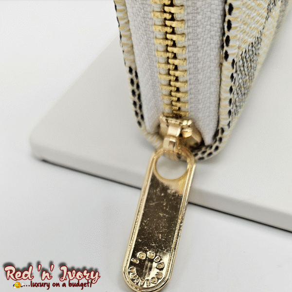 White & Grey Check Mini Wallet (CAI)