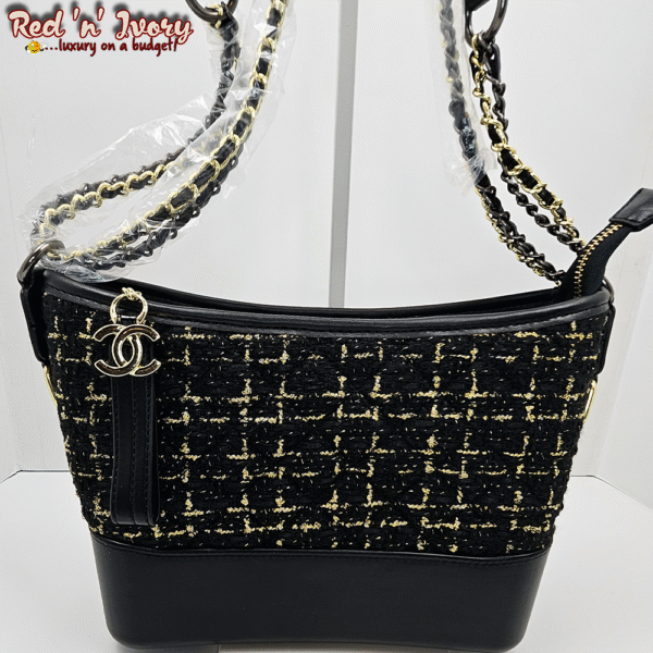 Tweed & Leather Bucket Bag (CAS)