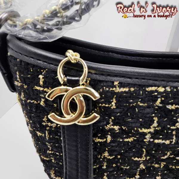 Tweed & Leather Bucket Bag (CAS)