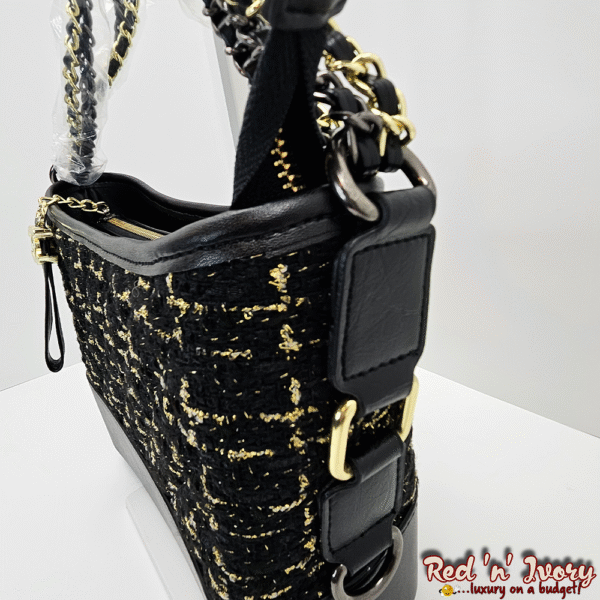 Tweed & Leather Bucket Bag (CAS)