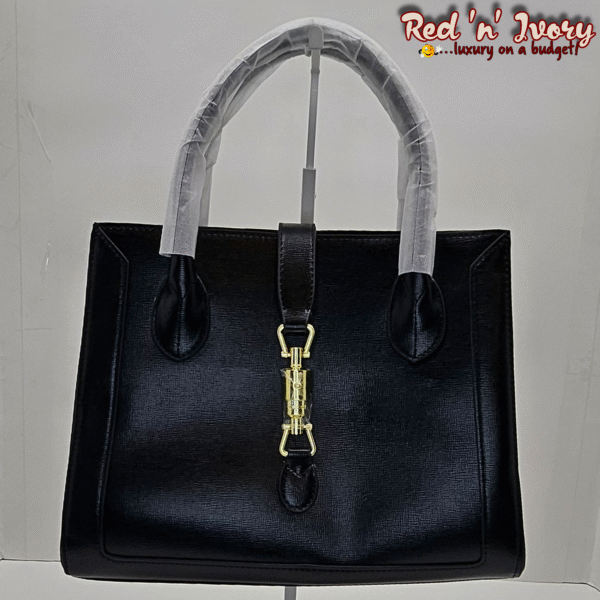 Black Structured Bamboo Tote (DAX)