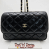 Classic Black Quilted Shoulder Bag (EAW)