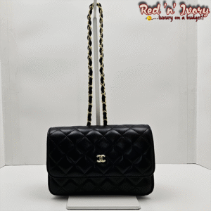 Classic Black Quilted Shoulder Bag (EAW)