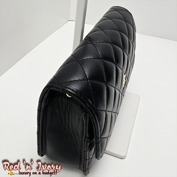 Classic Black Quilted Shoulder Bag (EAW)