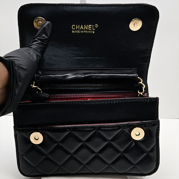 Classic Black Quilted Shoulder Bag (EAW)