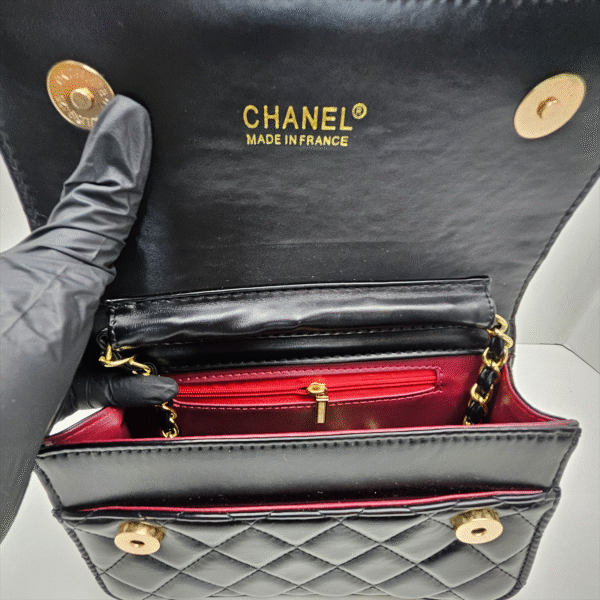 Classic Black Quilted Shoulder Bag (EAW)