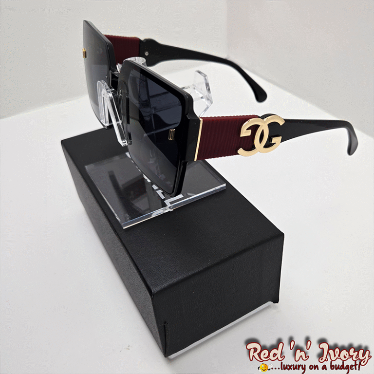 FAK1 Burgundy Luxe Square Sunglasses (FAK)