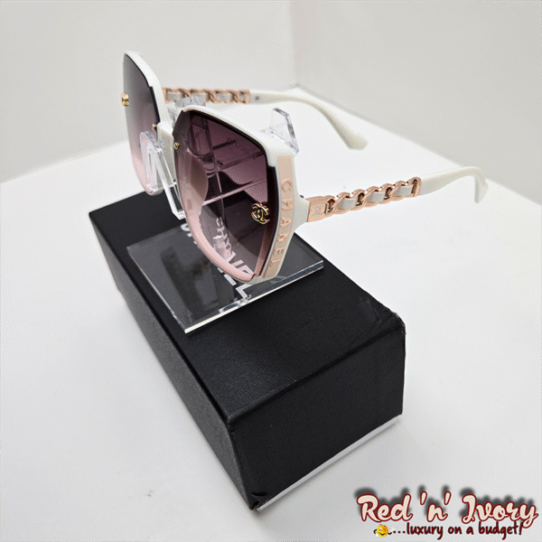 FAL1 Blush Gold Chain Sunglasses (FAL)