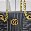 Black Quilted Chain Tote (EAD)