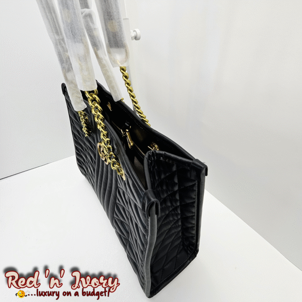 Black Quilted Chain Tote (EAD)
