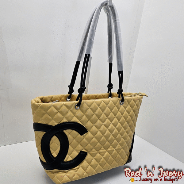 Mustard Quilted Tote (EAF)