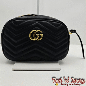 Black Quilted Crossbody Bag (EAQ)