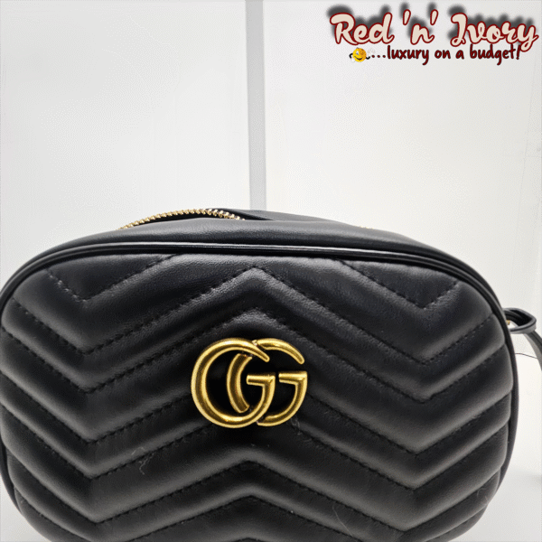 EAQ4 Black Quilted Crossbody Bag (EAQ)