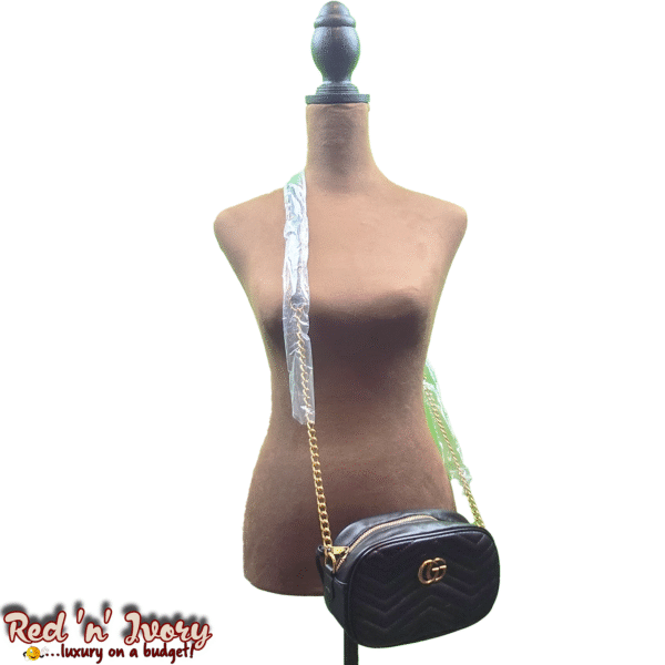 EAQ8 Black Quilted Crossbody Bag (EAQ)