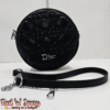 Black Quilted Round Crossbody Bag (EAS)