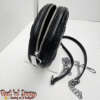 Black Quilted Round Crossbody Bag (EAS)