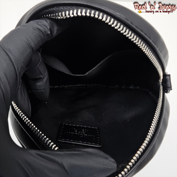 Black Quilted Round Crossbody Bag (EAS)