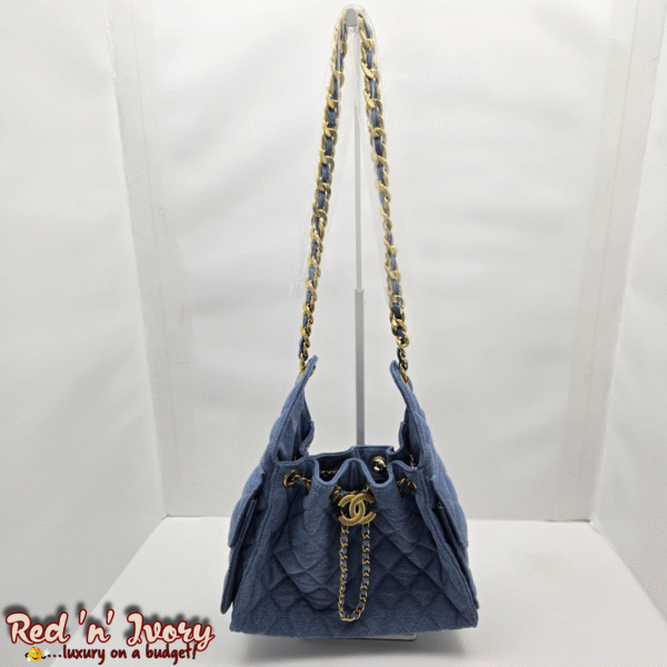 Denim Quilted Bucket Bag (FAW)